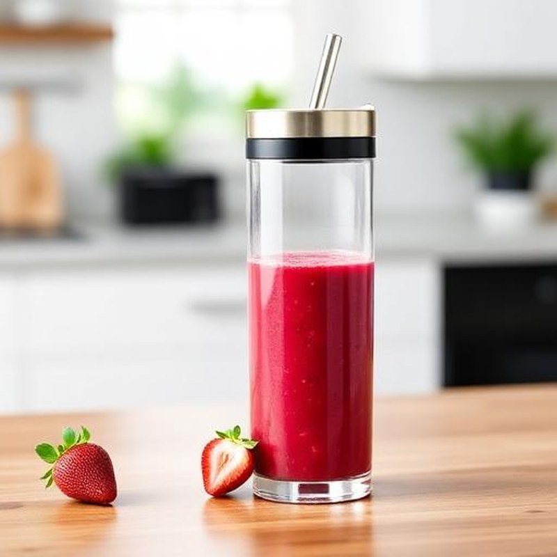 USB Rechargeable Portable Fruit Juicer Cup - In use