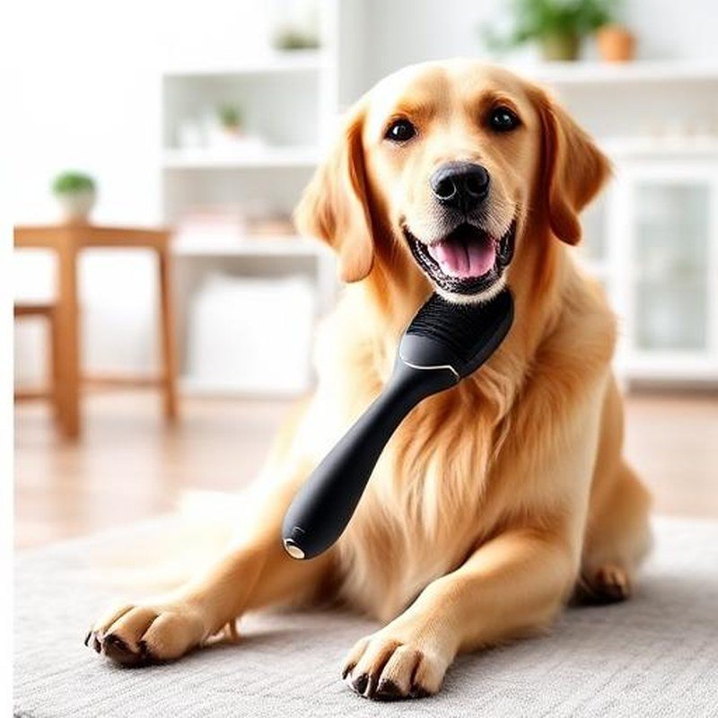 Self-Cleaning Retractable Cat & Dog Slicker Brush - In use