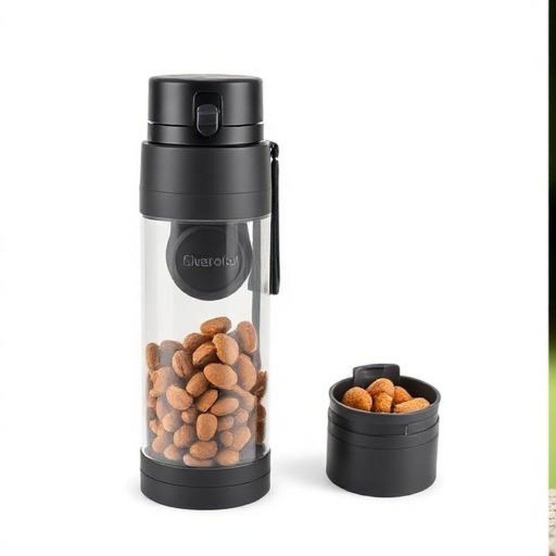 Leakproof Portable Dog Travel Bottle & Treat Dispenser
