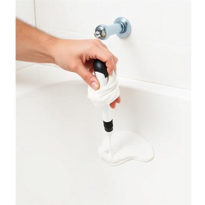 Multi-Angle Silicone Caulk Scraper & Nozzle Kit - In use